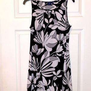 Black and White floral print dress